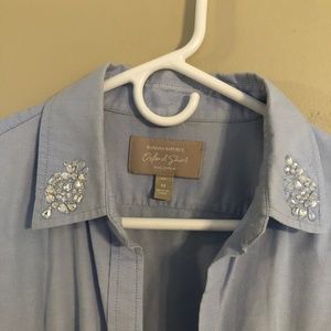 Banana Republic Oxford with collar detail, Size M Tall